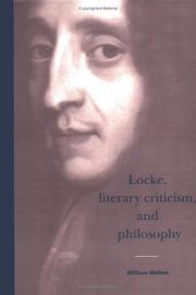 Cover of: Locke, literary criticism, and philosophy