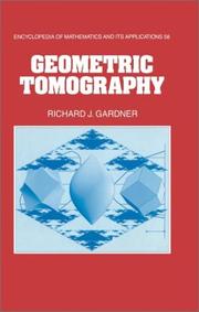 Cover of: Geometric tomography by Richard J. Gardner