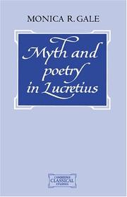 Cover of: Myth and poetry in Lucretius by Monica Gale