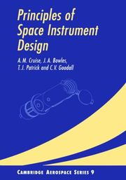 Cover of: Principles of space instrument design