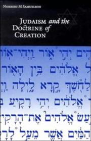 Cover of: Judaism and the doctrine of creation