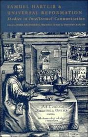 Cover of: Samuel Hartlib and Universal Reformation | 
