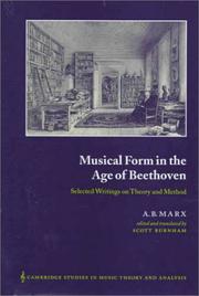 Musical form in the age of Beethoven by Adolf Bernhard Marx