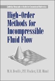 Cover of: High Order Methods for Incompressible Fluid Flow by M. O. Deville, P. F. Fischer, E. H. Mund