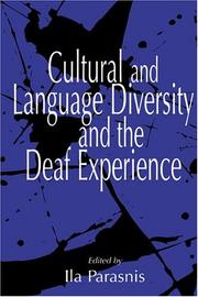 Cover of: Cultural and language diversity and the deaf experience by editor, Ila Parasnis.