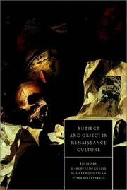 Cover of: Subject and object in Renaissance culture