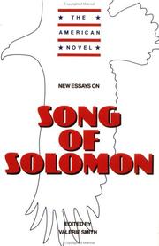 Cover of: New essays on Song of Solomon by edited by Valerie Smith.