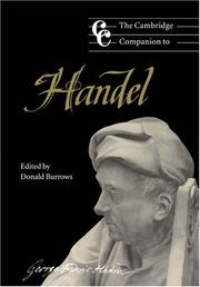 Cover of: The Cambridge companion to Handel by edited by Donald Burrows.