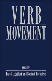 Cover of: Verb movement by edited by David Lightfoot and Norbert Hornstein.