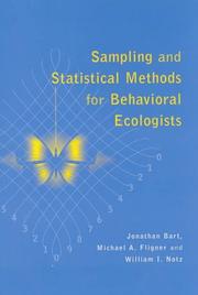 Cover of: Sampling and statistical methods for behavioral ecologists