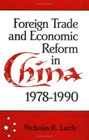 Cover of: Foreign Trade and Economic Reform in China