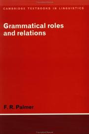 Cover of: Grammatical roles and relations