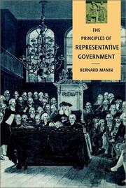 Cover of: The principles of representative government