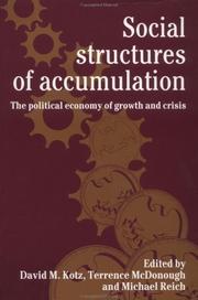 Cover of: Social structures of accumulation | 