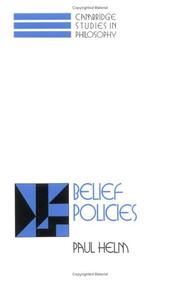 Cover of: Belief policies