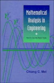 Cover of: Mathematical analysis in engineering: how to use the basic tools