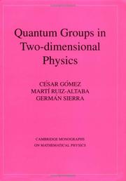 Quantum groups in two-dimensional physics by César Gómez