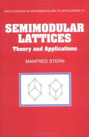 Cover of: Semimodular lattices by Manfred Stern
