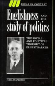 Cover of: Englishness and the study of politics by Julia Stapleton
