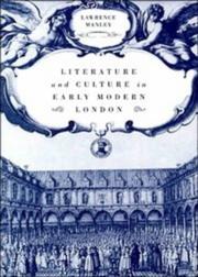 Cover of: Literature and culture in early modern London