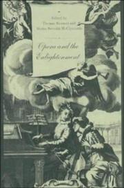 Cover of: Opera and the Enlightenment by edited by Thomas Bauman and Marita Petzoldt McClymonds.