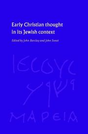 Cover of: Early Christian thought in its Jewish context