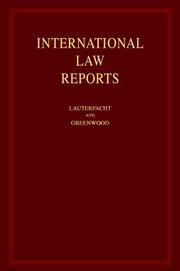 Cover of: International Law Reports by 