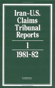 Cover of: Iran-U.S. Claims Tribunal Reports by J. C. Adlam