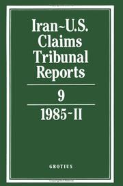 Cover of: Iran-U.S. Claims Tribunal Reports | J. C. Adlam