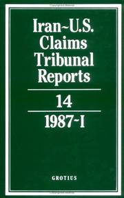 Cover of: Iran-U.S. Claims Tribunal Reports by J. C. Adlam