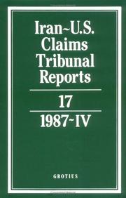 Cover of: Iran-U.S. Claims Tribunal Reports by J. C. Adlam