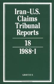 Cover of: Iran-U.S. Claims Tribunal Reports by J. C. Adlam