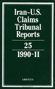 Cover of: Iran-U.S. Claims Tribunal Reports by J. C. Adlam