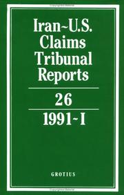 Cover of: Iran-U.S. Claims Tribunal Reports by J. C. Adlam