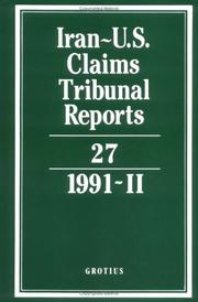 Cover of: Iran-U.S. Claims Tribunal Reports by J. C. Adlam