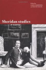 Cover of: Sheridan studies by edited by James Morwood and David Crane.