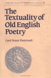 Cover of: The textuality of Old English poetry