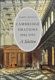 Cover of: Cambridge orations 1982-1993 by James Diggle