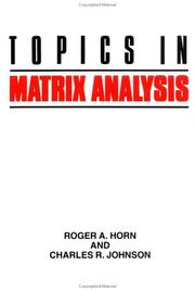 Cover of: Topics in Matrix Analysis by Roger A. Horn, Charles R. Johnson