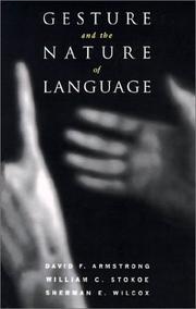 Cover of: Gesture and the nature of language