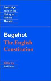 Cover of: The English Constitution (Cambridge Texts in the History of Political Thought)