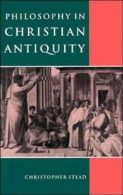 Cover of: Philosophy in Christian antiquity