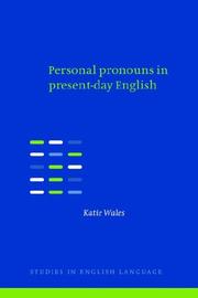 Cover of: Personal pronouns in present-day English by Katie Wales