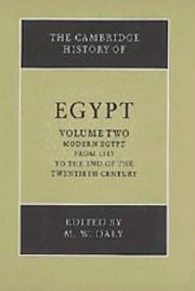 Cover of: The Cambridge History of Egypt: Volume 2: Modern Egypt, From 1517 to the