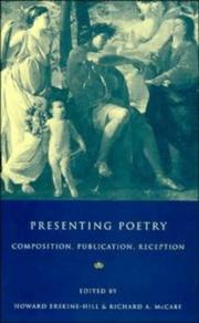 Cover of: Presenting Poetry: Composition, Publication, Reception