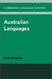 Cover of: Australian languages: their nature and development