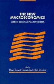 The new macroeconomics by Huw David Dixon, Neil Rankin