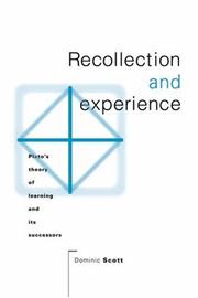 Cover of: Recollection and experience by Dominic Scott