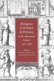 Cover of: Religion, literature, and politics in post-Reformation England, 1540-1688