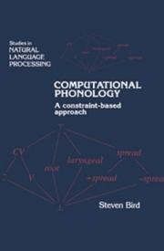 Cover of: Computational phonology: a constraint-based approach